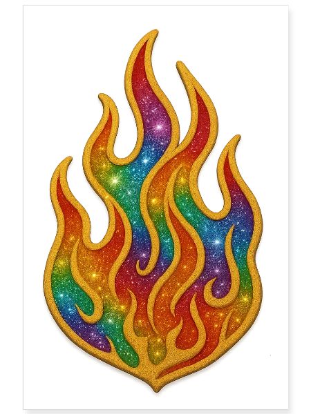 Regenbogenfeuer Patch
