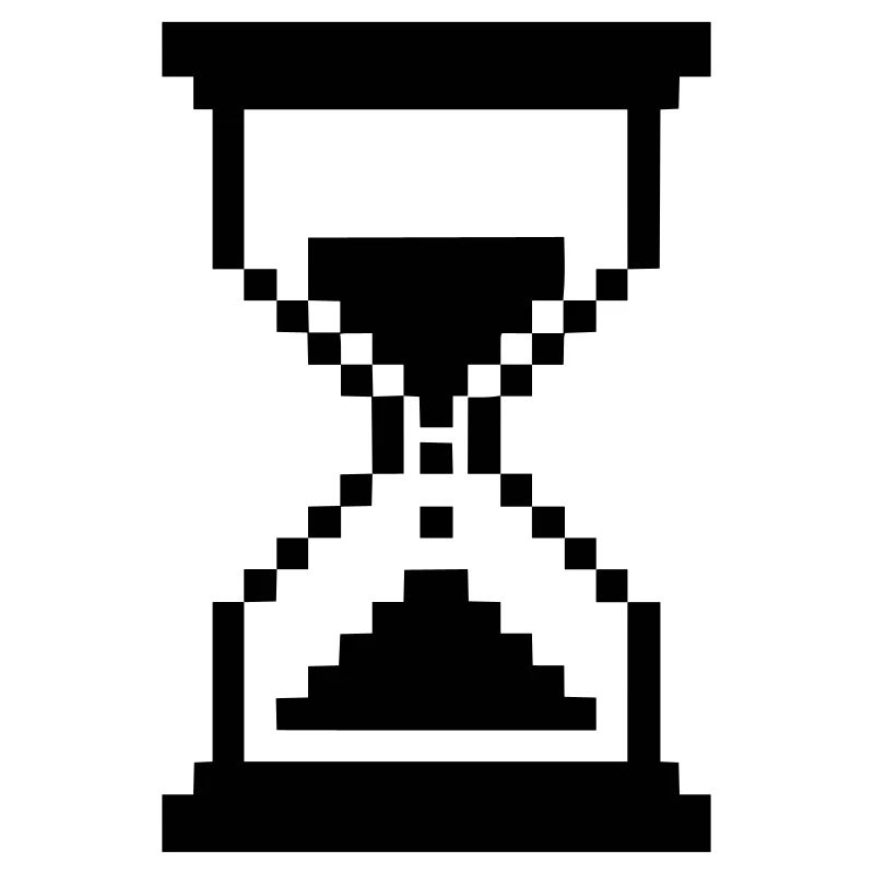 Pixel Hourglass Loading Icon