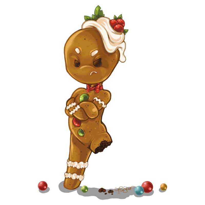 Gingerbread man without leg