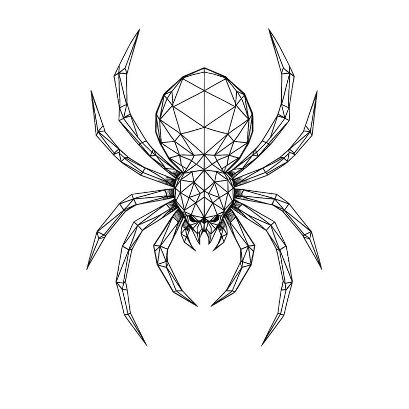Geometric Spider Drawing