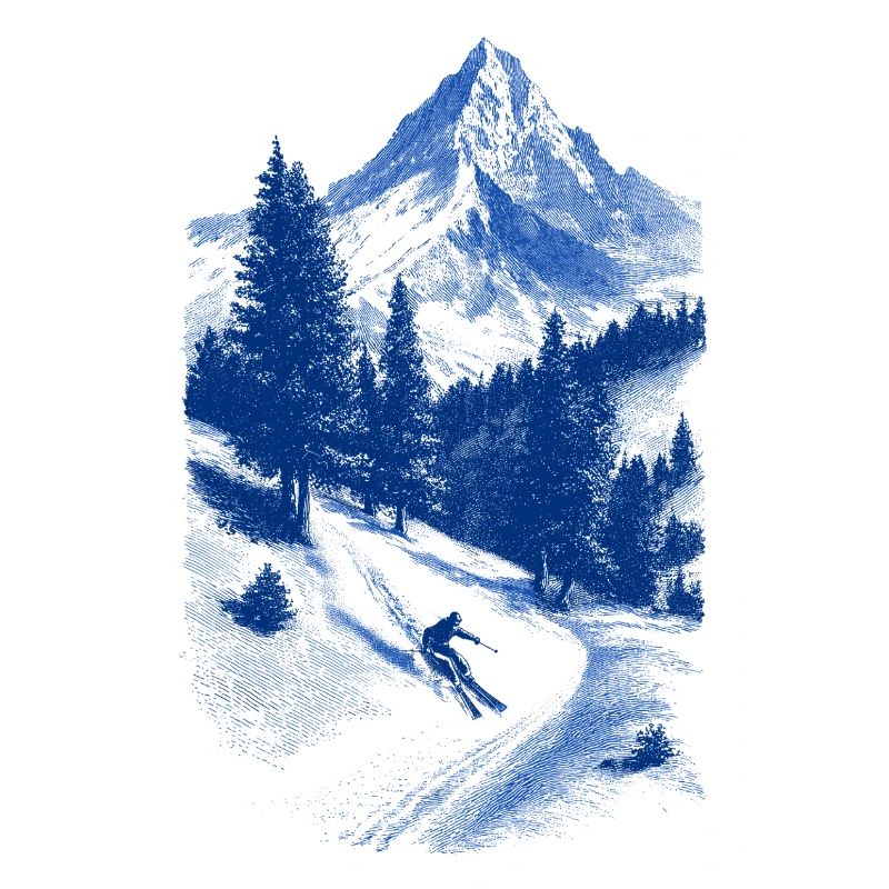 Blue Summit Face Silhouette