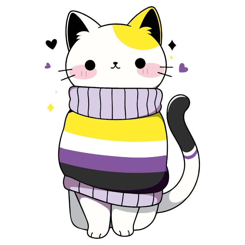 Nonbinary Cat CSD queer pride month LGBT queer