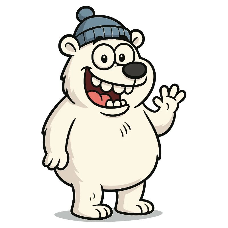 Cute bear with hat