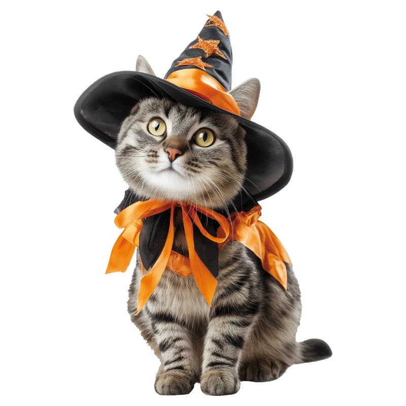 Déguisement de sorcier sorcier chat Halloween