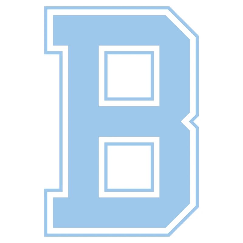 Monogram Light Blue Varsity College Initial B