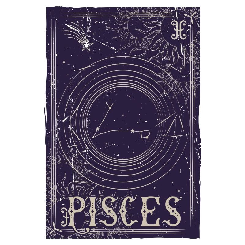 Pisces Zodiac Constellation Circle