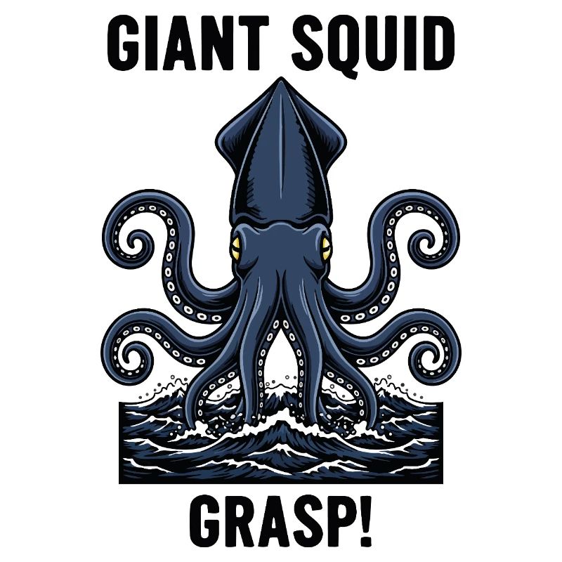 Calmar Géant Mer Abyss Grasp Giant Squid