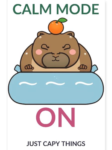 Calm Mode Capy Bath