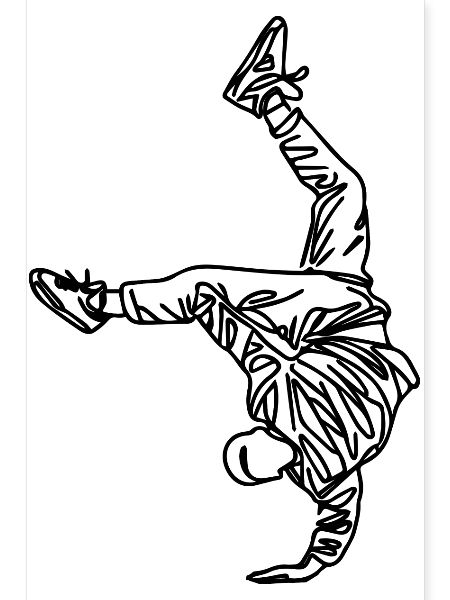 Breakdancer Zeichnung