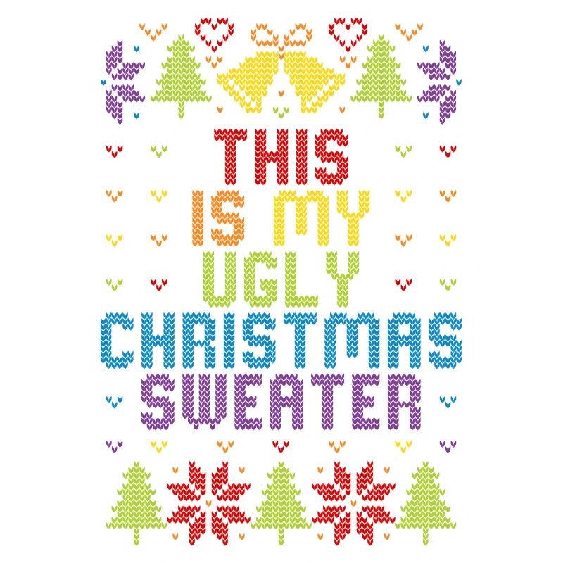 Pull-en-ciel moche de Noël