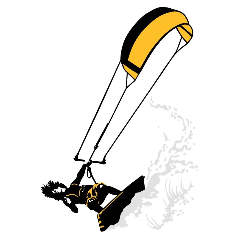 Kitesurfer and wave flex