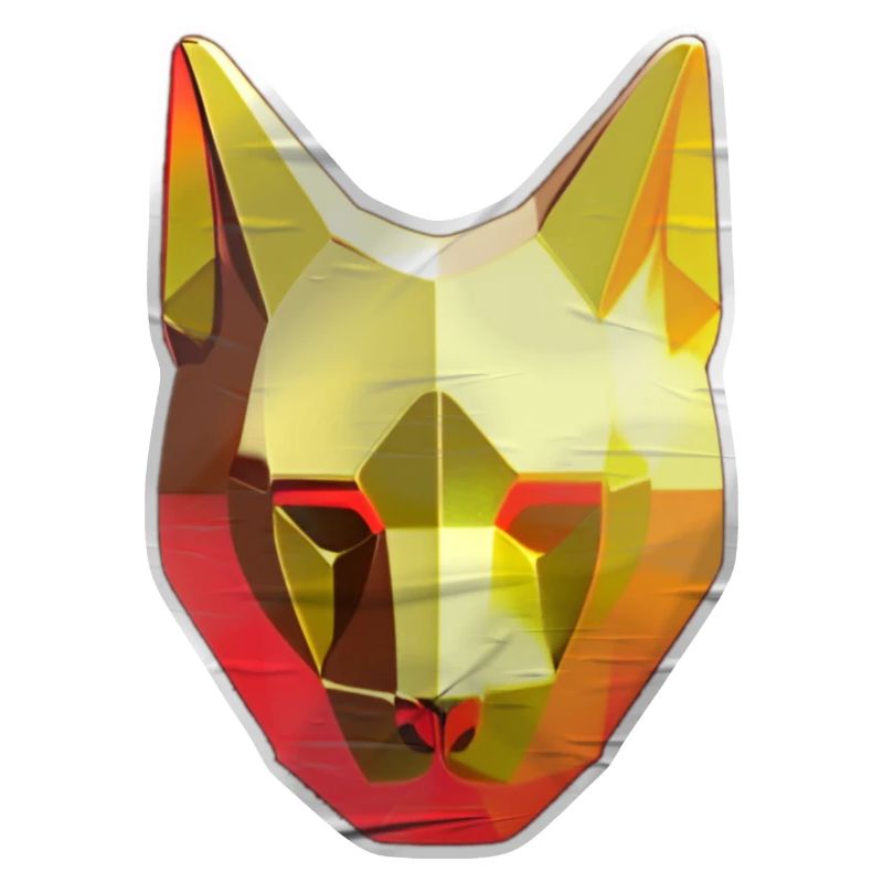 Polygone de chat en or