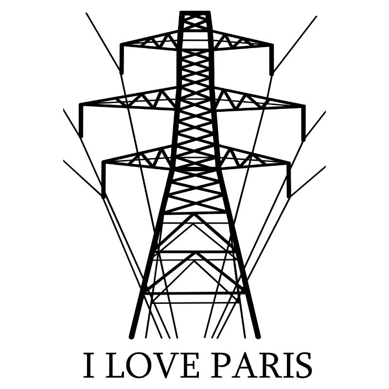 Ironique, j’adore Paris Tour Eiffel comme pôle électrique