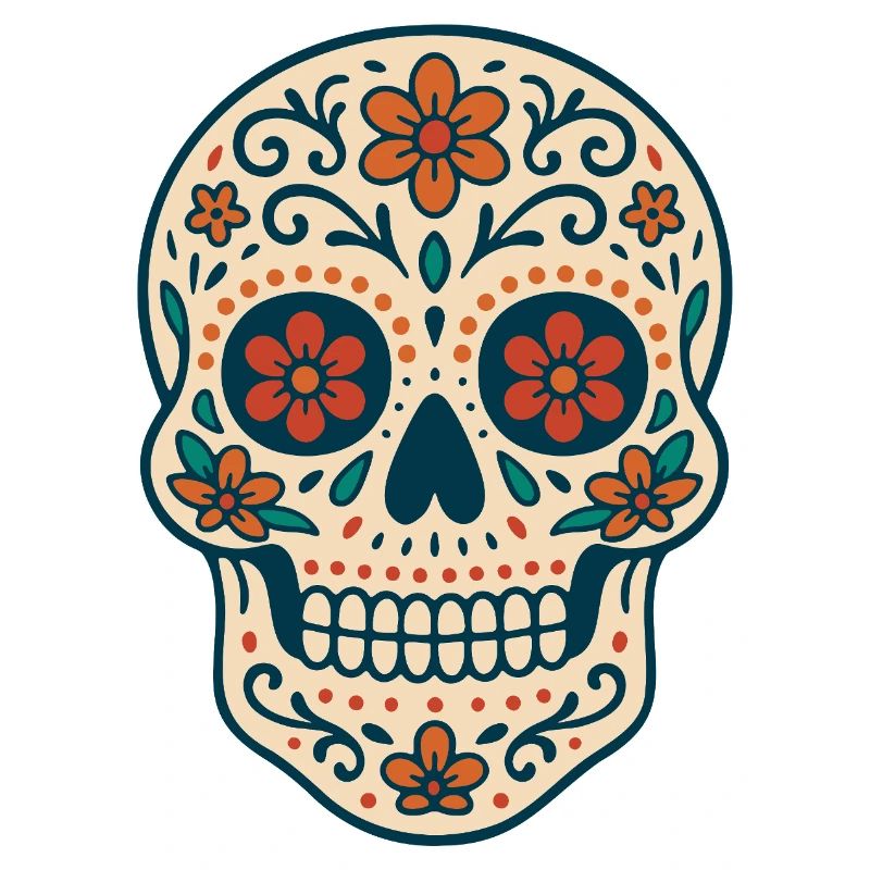 Latin American Folklore Skull by Helfspawn