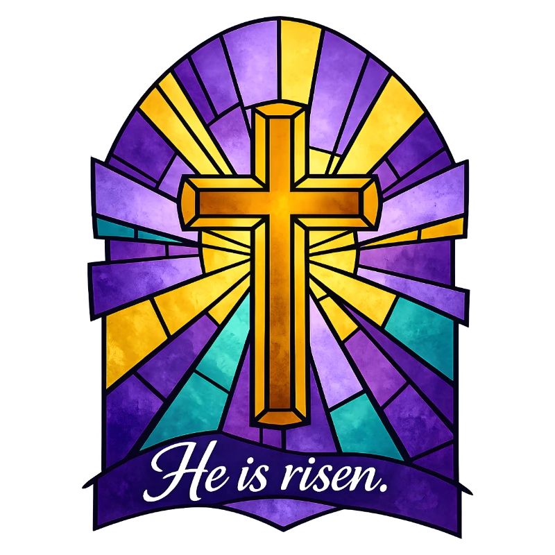 He is Risen Cross Easter