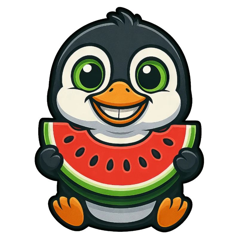 Pingouin à la pastèque Jour d’été fruité