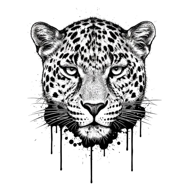 Leopard Head Illustration