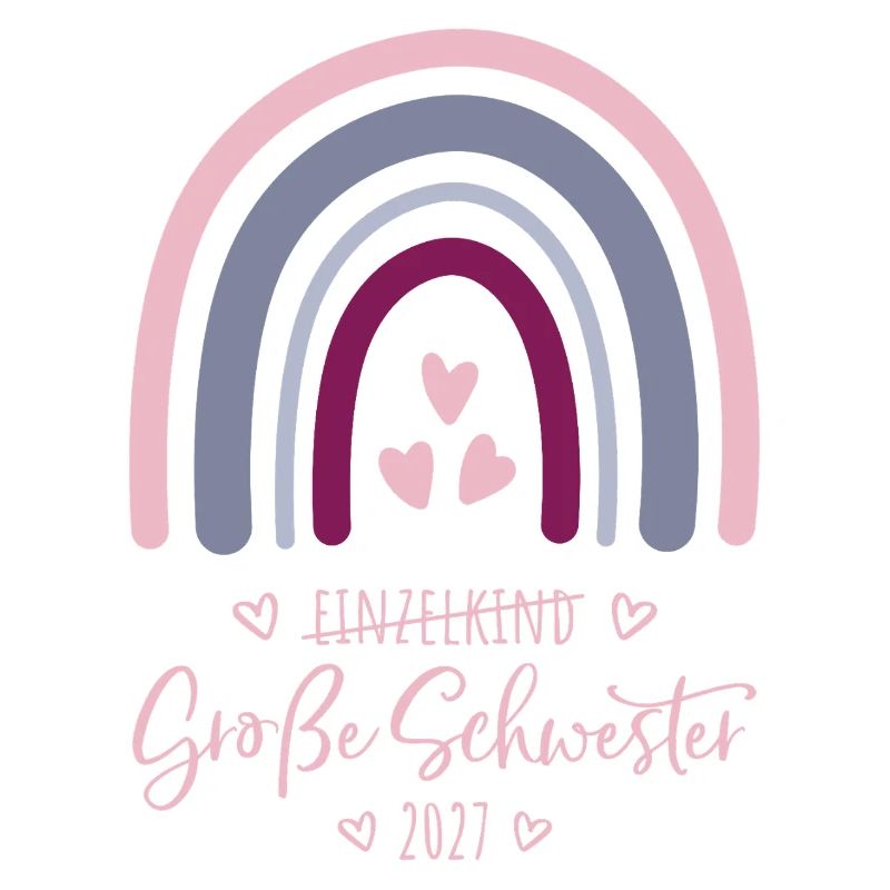 Große Schwester 2027 Boho Regenbogen