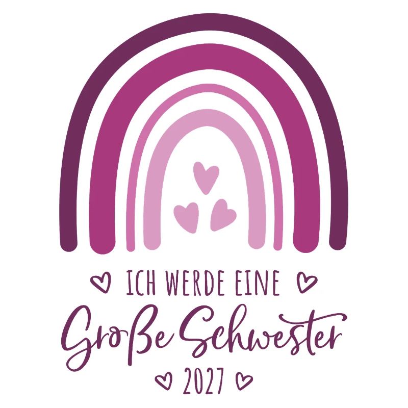 Ich werde eine Große Schwester 2027 Regenbogen