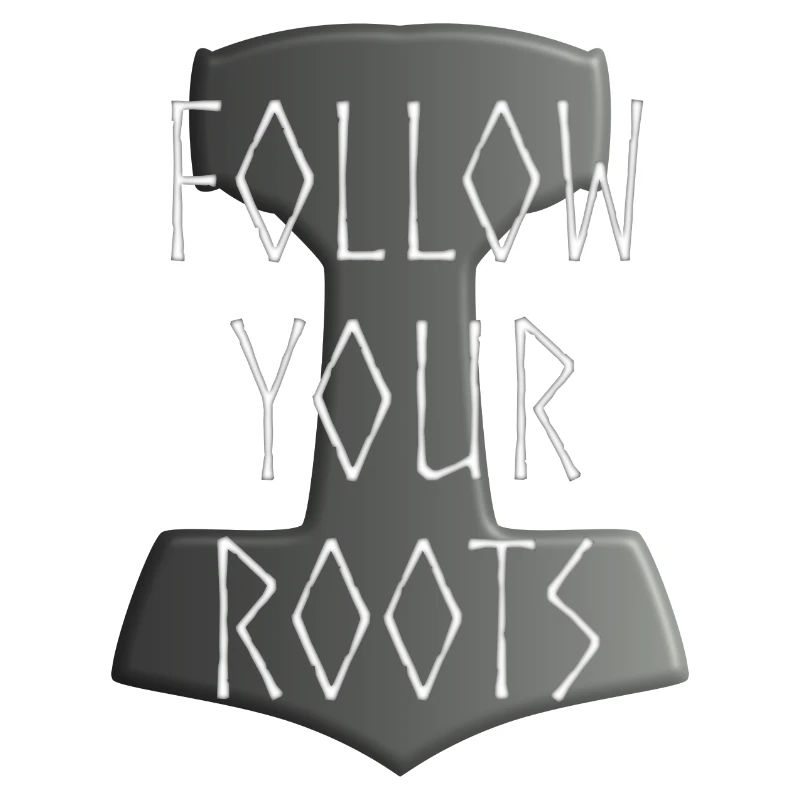 Mjölnir Donar Hammer Thor - Follow your Roots grey