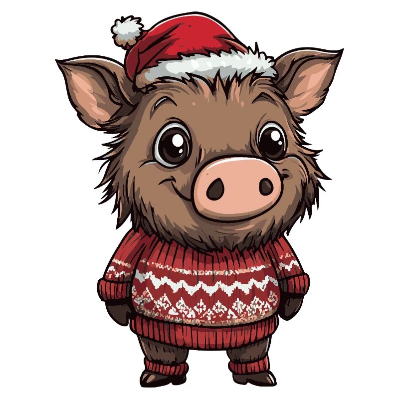 Pig Christmas Wild Boar