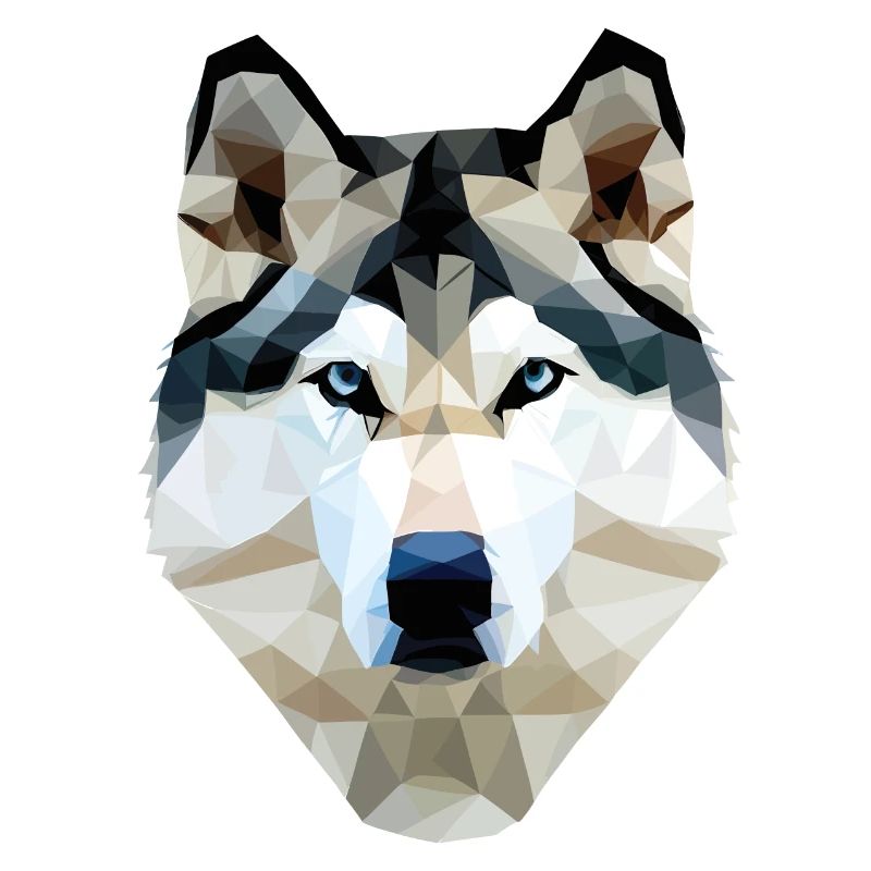 Polygone de chien husky