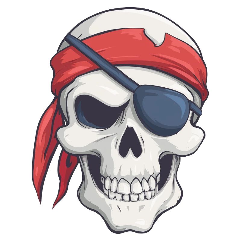 Pirate avec bandana et cache-œil