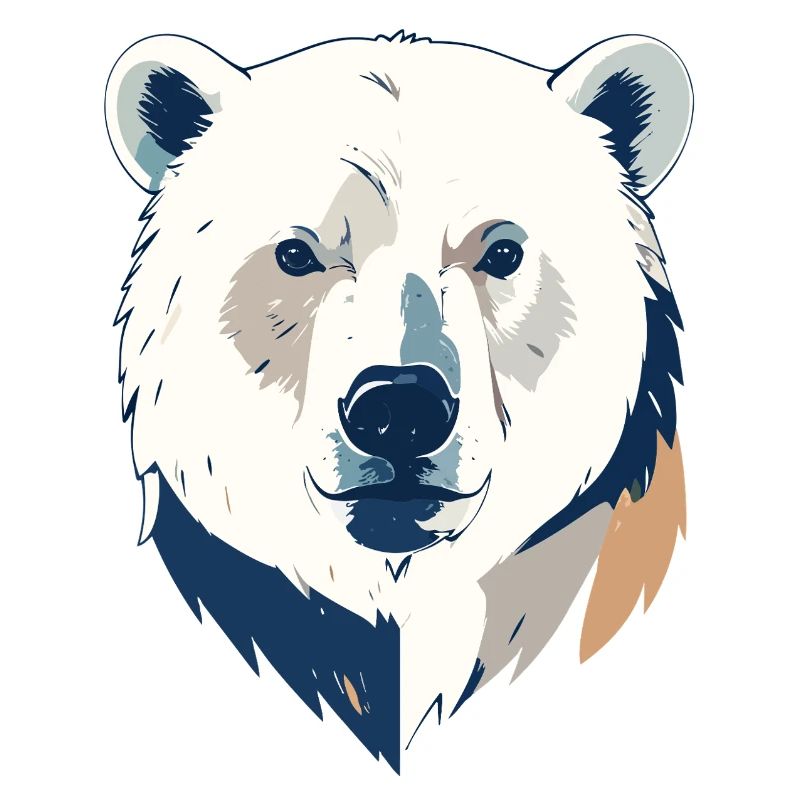 Polar Bear Polar Bear Head Drawing Head Design Motif