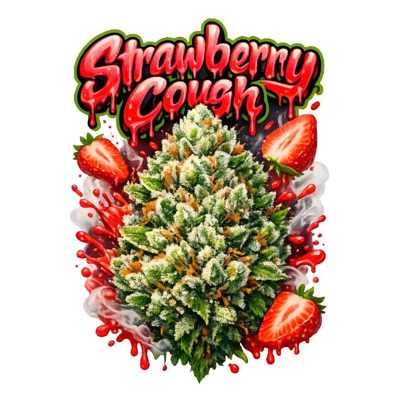 Erdbeer-Husten-Graffiti-Druck