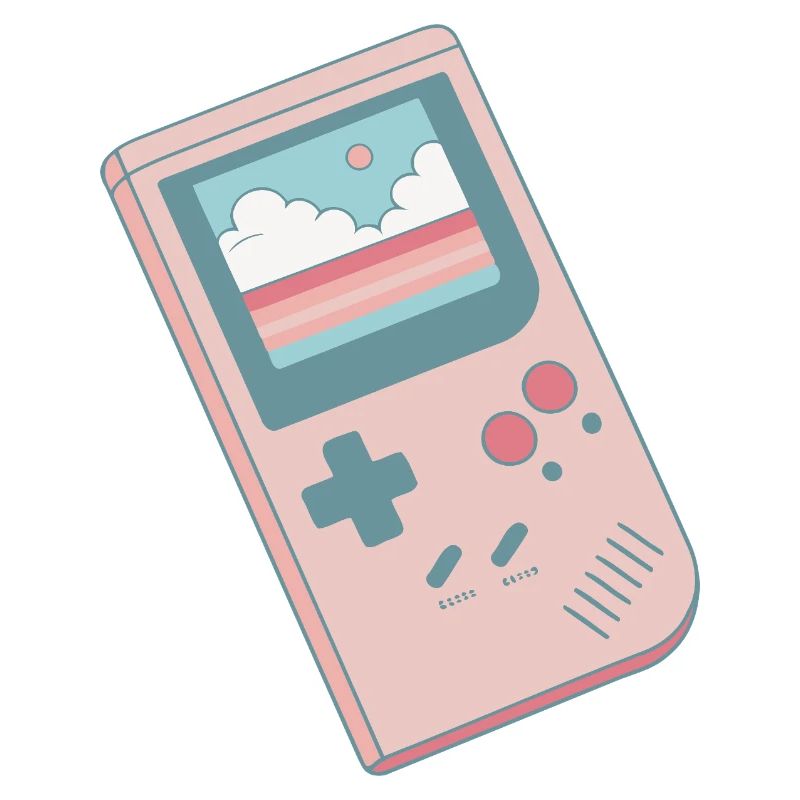 Console rétro pastel