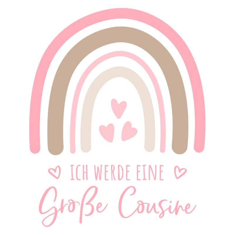 Ich werde eine große Cousine Boho Regenbogen