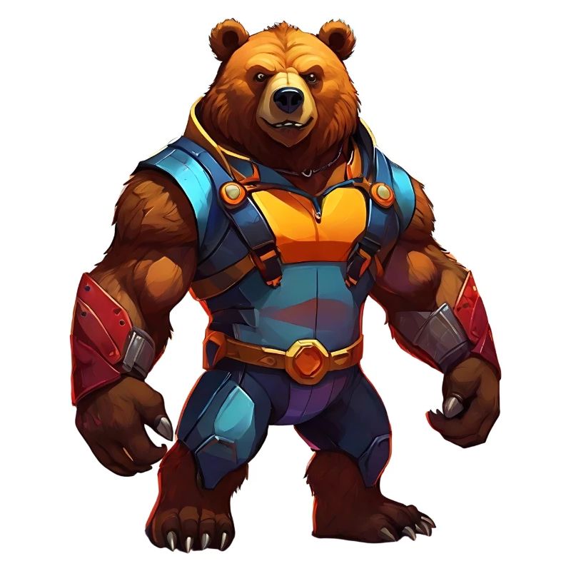 Futuristic Warrior Bear