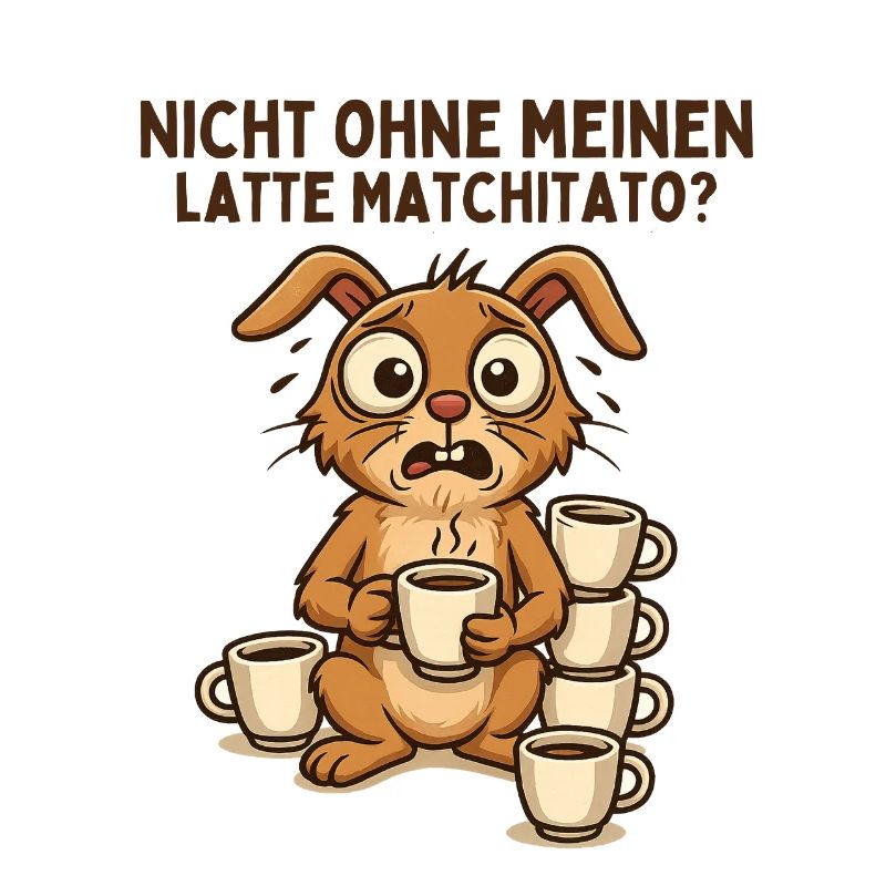 Pas sans mon illustration de lapin de houblon de café