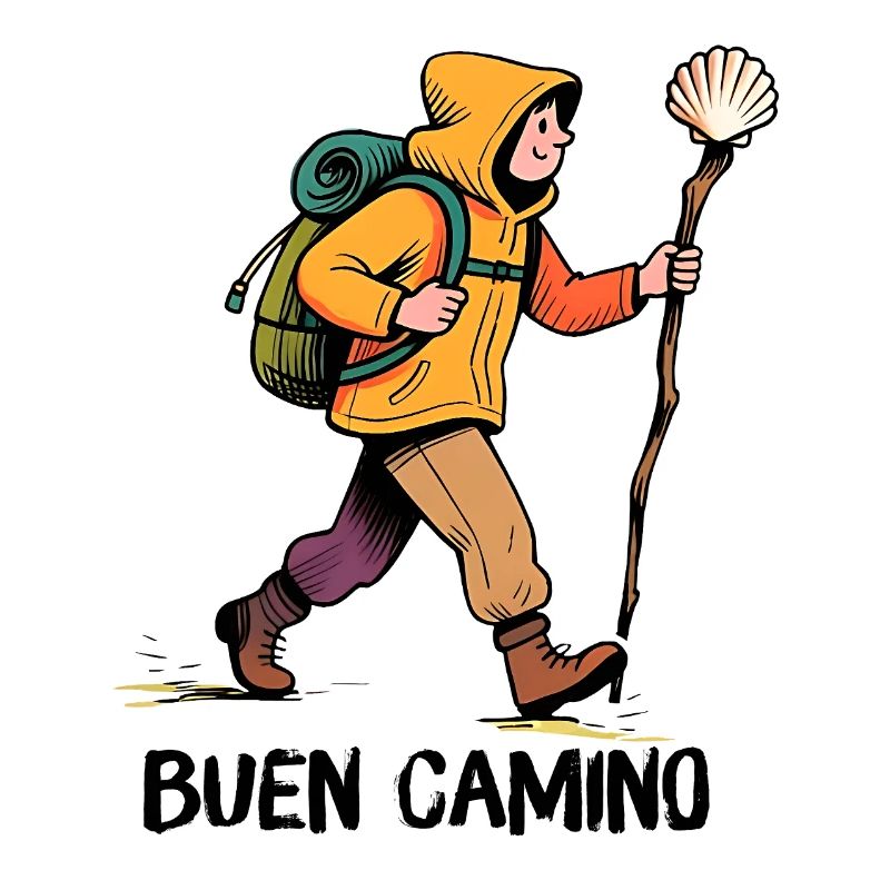 Pèlerin sur le chemin de Compostelle