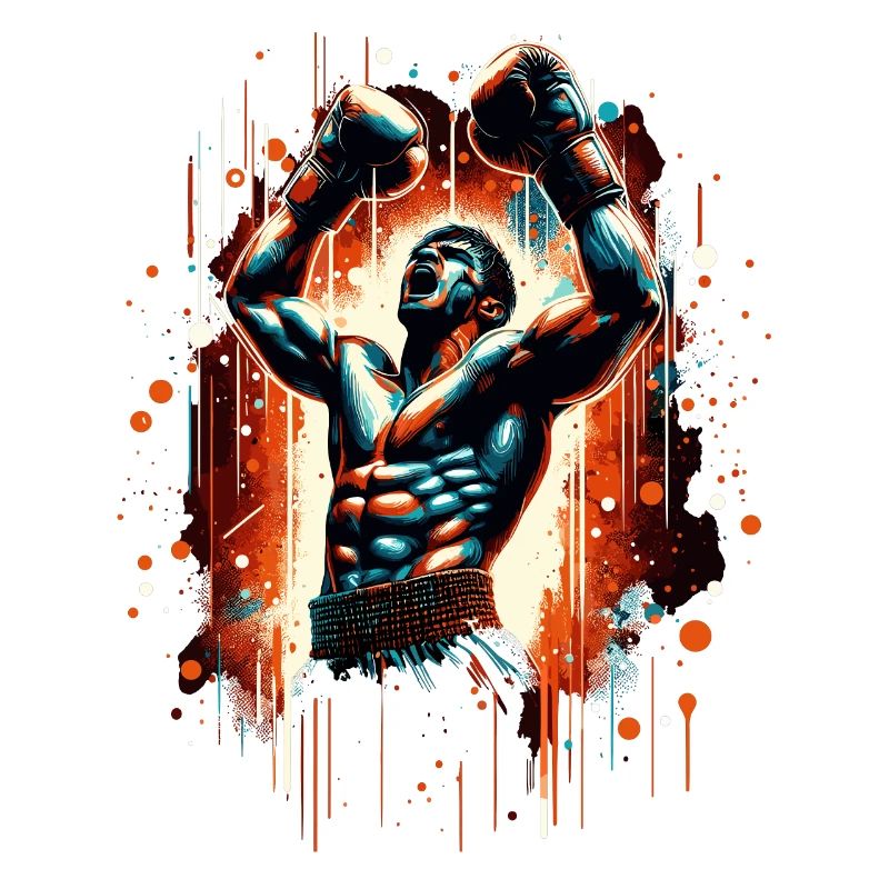 Boxer Victory Pose Victory Pose boxe cadeau