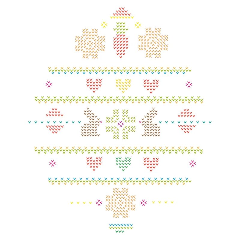 Easter motifs in knitting pattern style for Easter