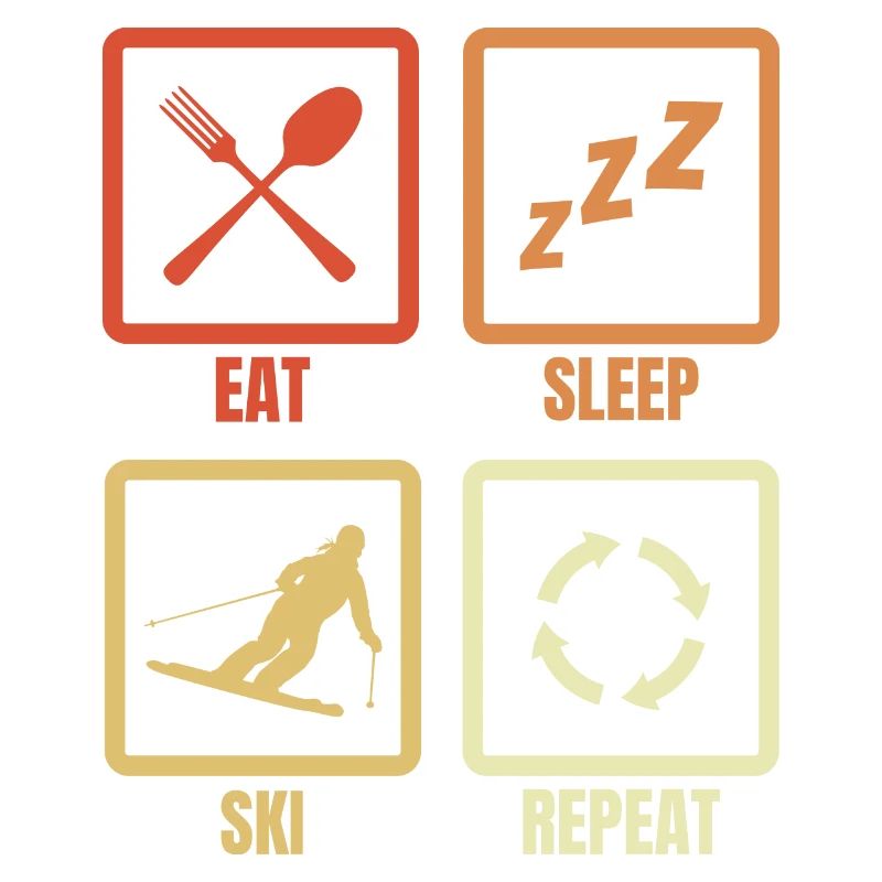 Manger, dormir, skier, répéter