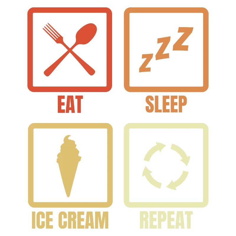 Manger de la crème glacée Sleep Répéter