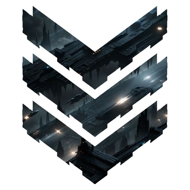 Futuristic Sci-Fi Space Station Layers – Dark City