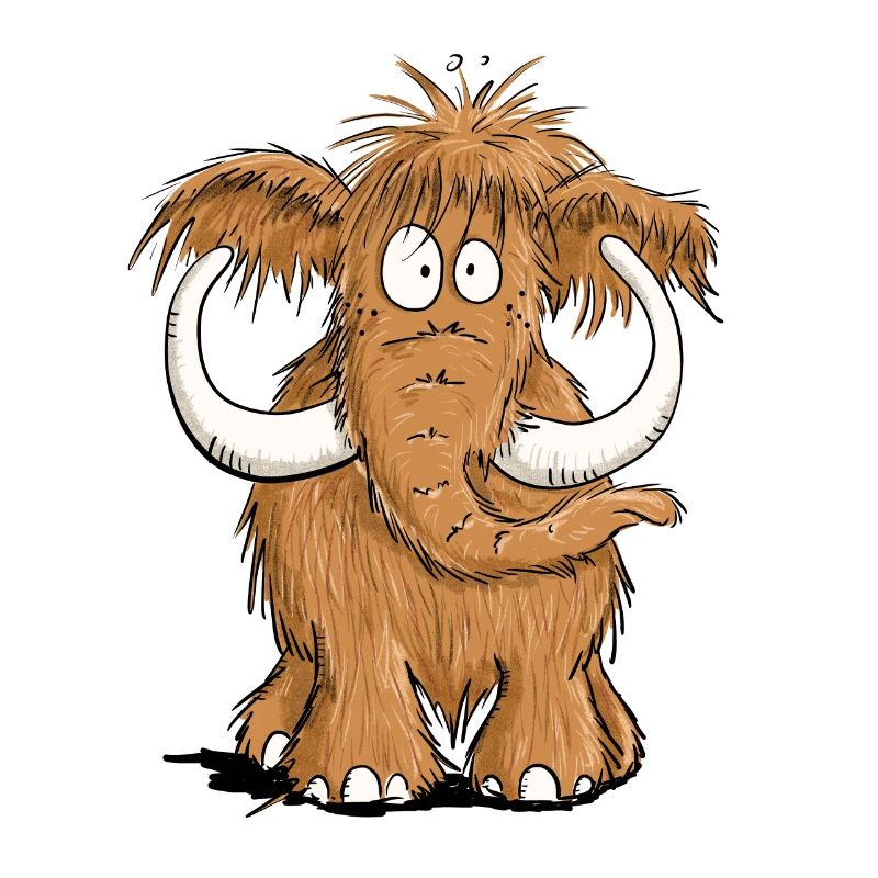 Felliges Mammut I Comic Tiere I Elefant Geschenk