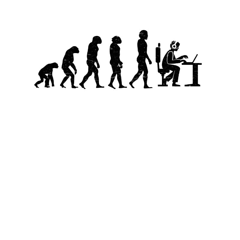 Évolution de Gamer Gambler Nerd Geek Progamer