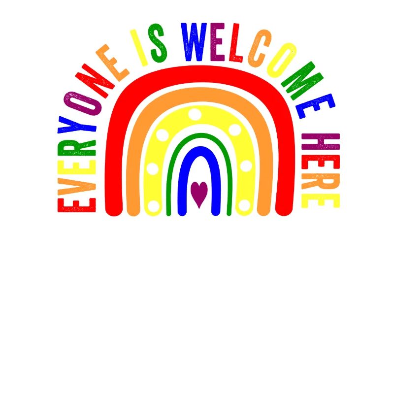 UNITY DAY Everyone is Welcome Here Boho Rainbow