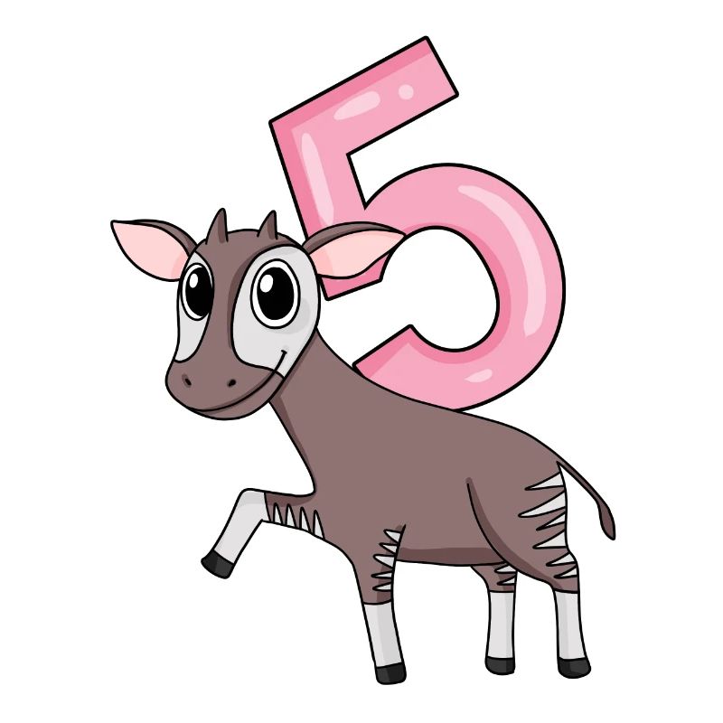 Mädchen 5 Jahre alt Okapi 5. Geburtstag Geschenk