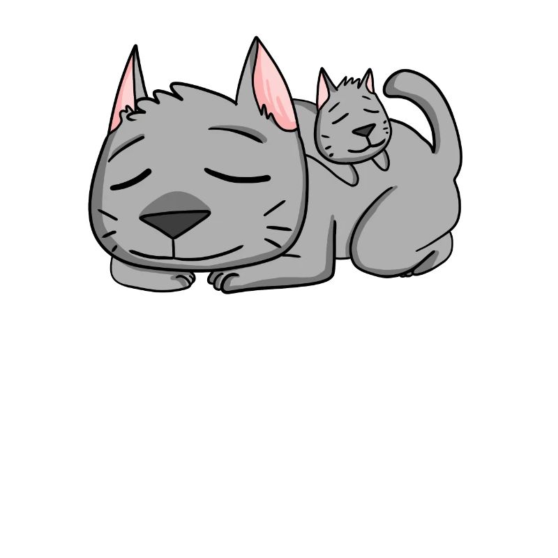 Chat avec bébé chat