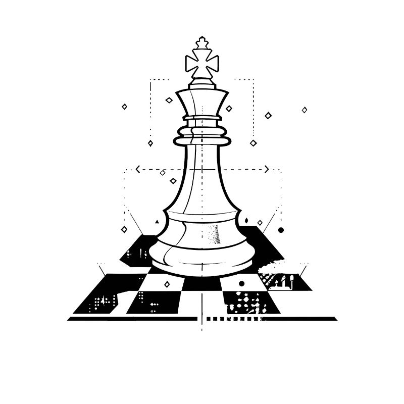 Dessin de pièces d’échecs