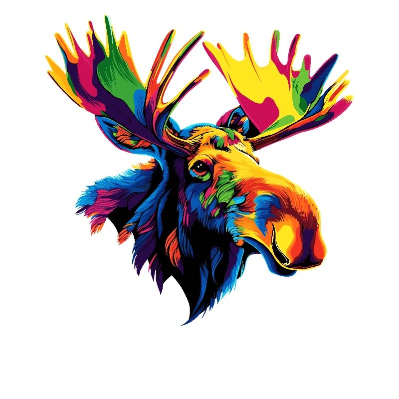 Elch Moose Elchbulle Geweih Hirsch Wilde Elche
