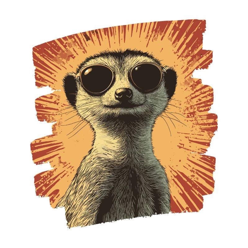 Erdmännchen Retro