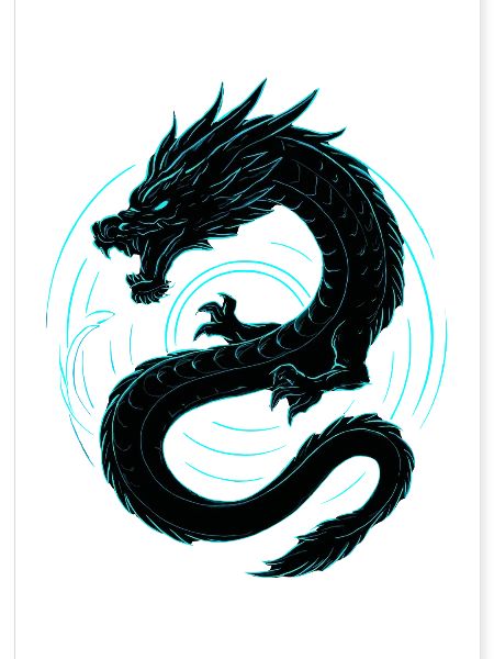 Neon Drache