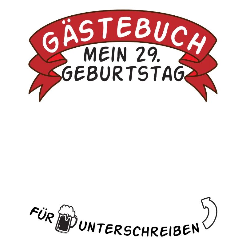 Gästebuch Mein 29. Geburtstag Geschenkidee