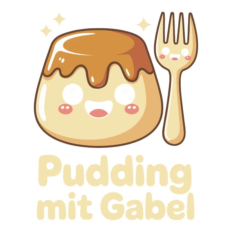 Pudding with fork